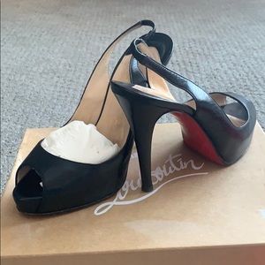 Christian Louboutin sling back heels.